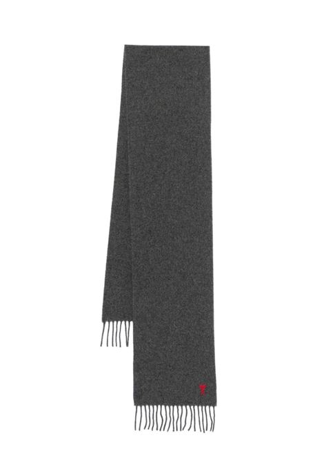 Grey Ami De Coeur scarf AMI PARIS - unisex AMI PARIS | Scarves | BFUSF405334061